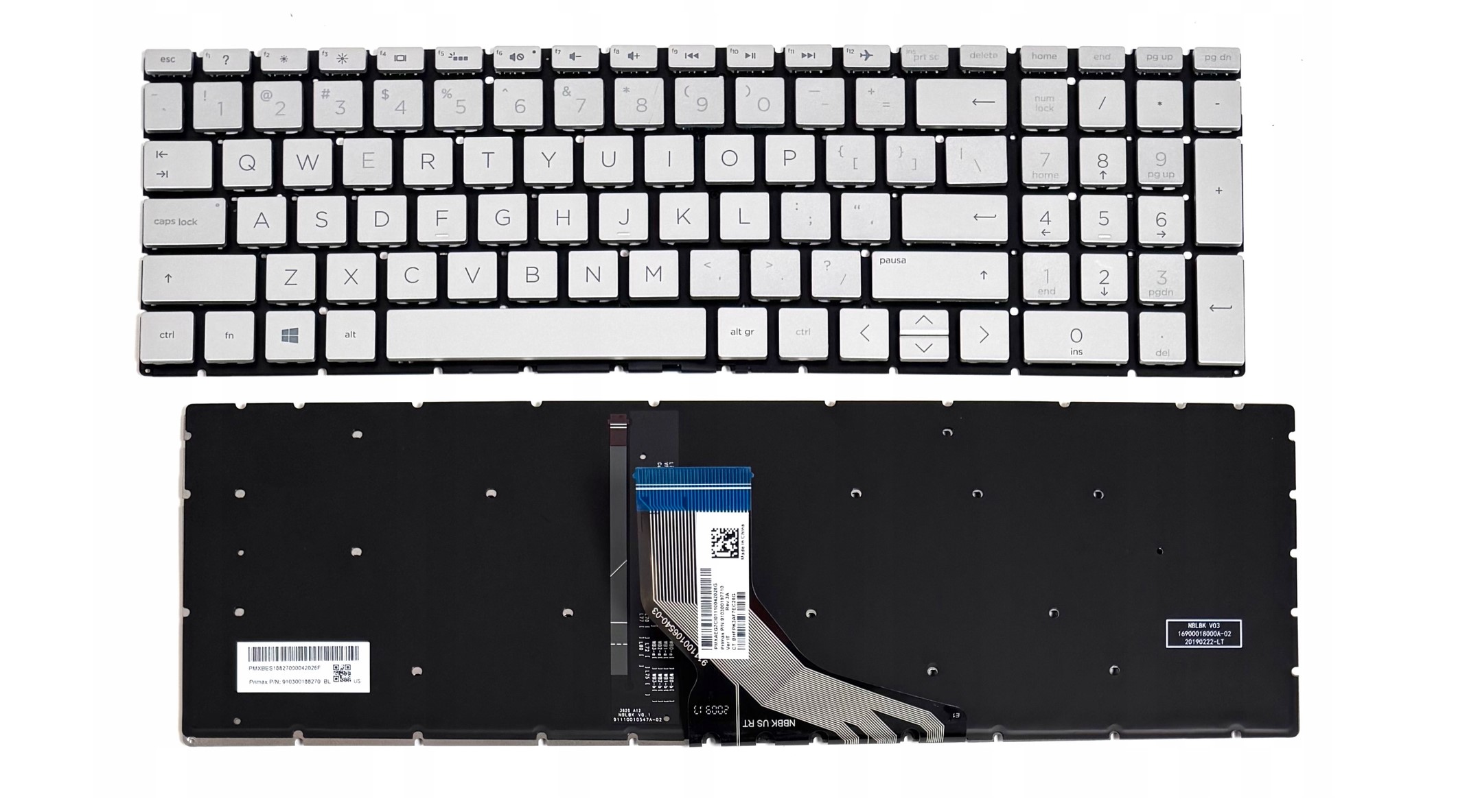 Klávesnice pro HP 15s-DU 15s-DY 15-DW 15-CS 15-CW 250 G8 255 G8 G9